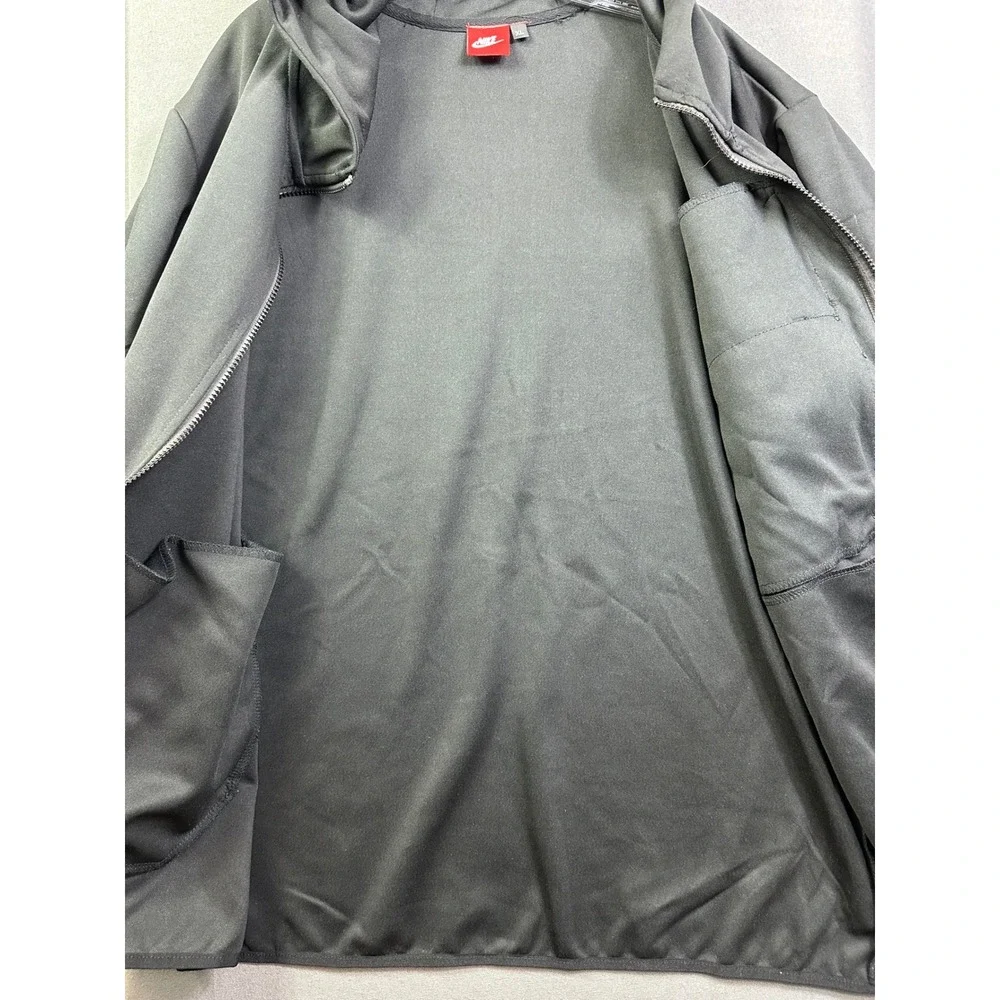 Men's Tech Fleece Full Zip Hoodie Black Jacket Bonded Pocket CU4489-010‎
